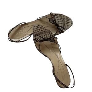 Kate Spade New York Sandals Women’s Size Snakeskin Print Kitten Heel and Bow